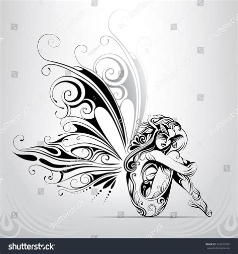 fairy tattoo drawings|fairy with butterfly wings tattoo.